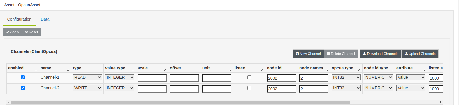 ClientDriverConfigChannel
