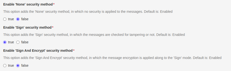 SecurityModes