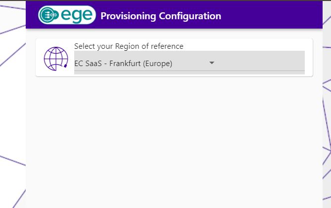 Image showing Provisioning Region