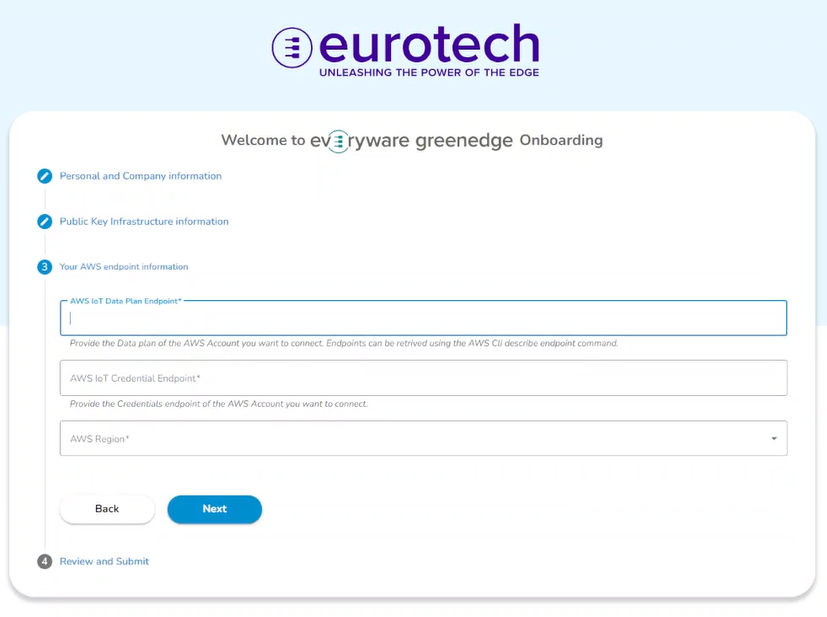 Configure your AWS endpoint